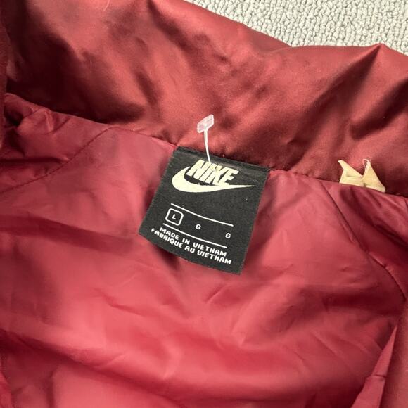 Vintage Nike Jacket Adult Large Red Long Sleeve Air Force One Button Up Casual - Picture 10 of 14